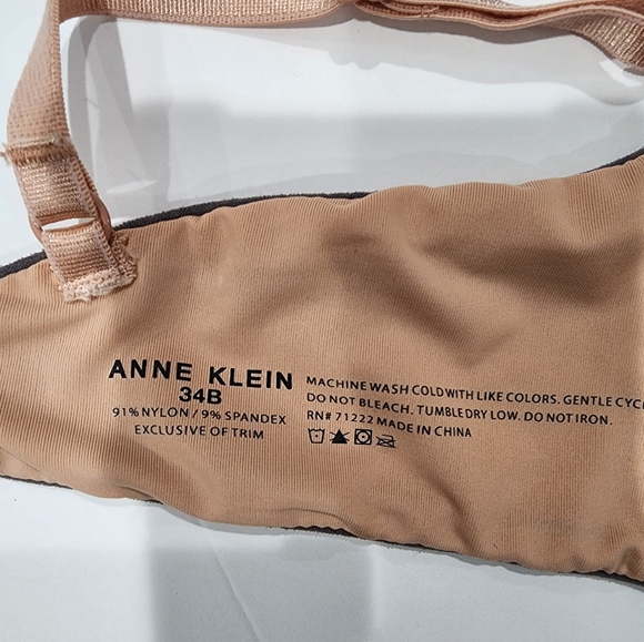 ANNE KLEIN BRA 34B Beige/grey. - Picture 2 of 6